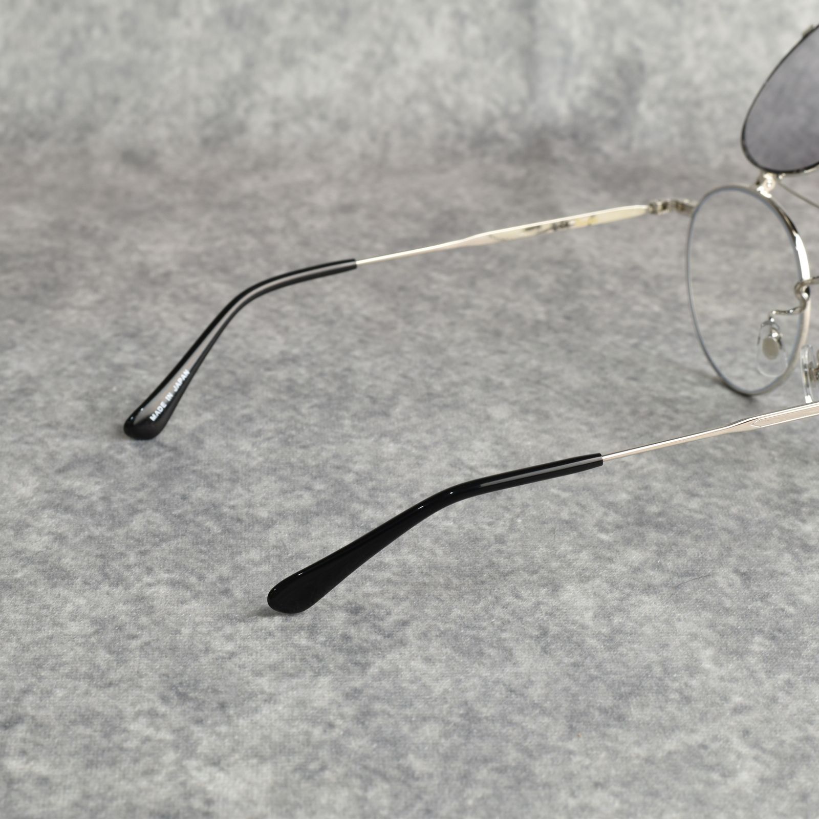 FLIP UP TYPE CIRCLE METAL GLASSES (SILVER/GRAY) / フリップアップタイプ サークルメタル サングラス