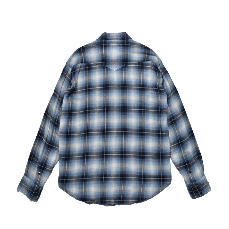 R.Flannel Ombre Western Shirt （BPT）｜ウエスタン チェックシャツ｜MDFBF10502