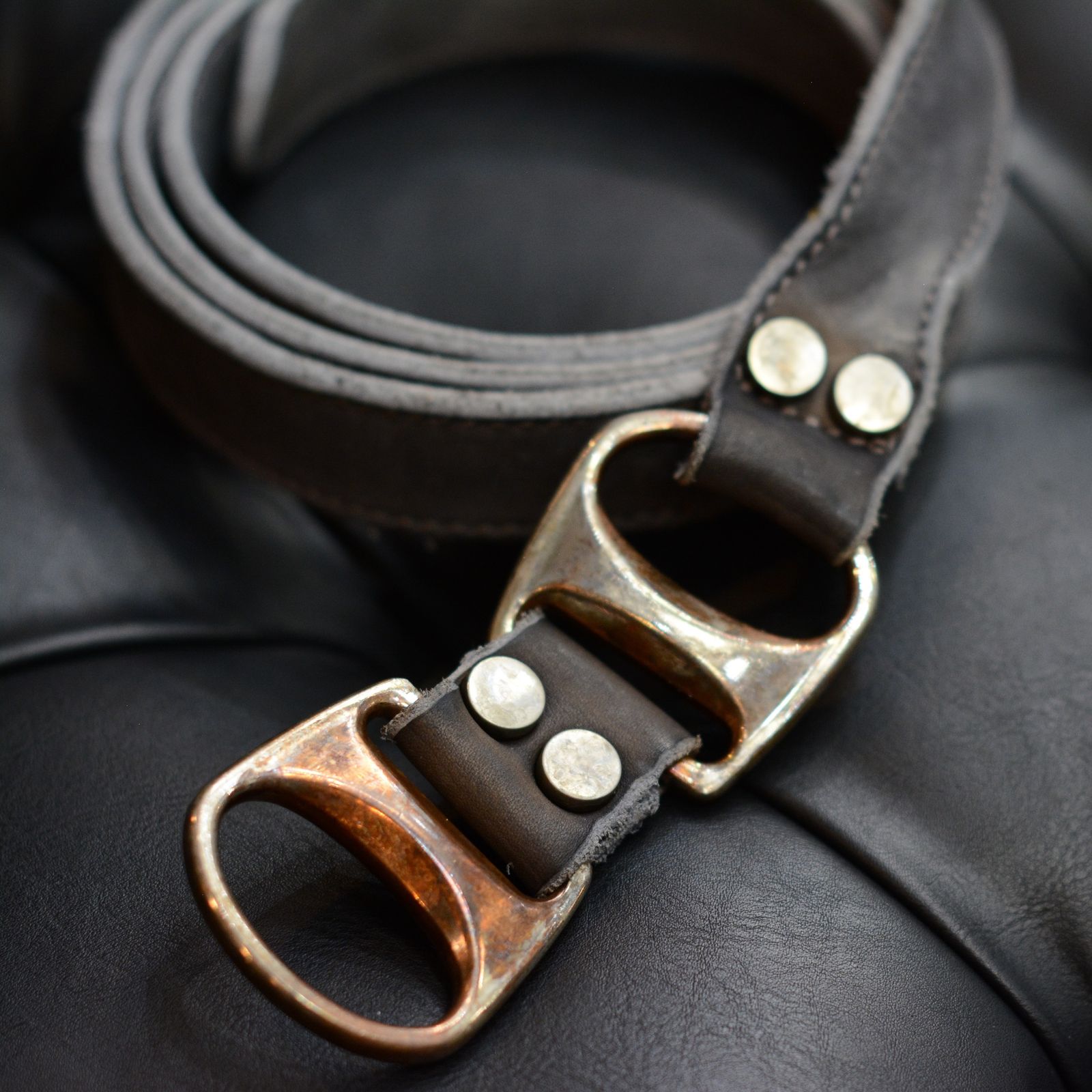 incarnation - CALF LEATHER BELT D-RING NARROW LONG” | chord online ...