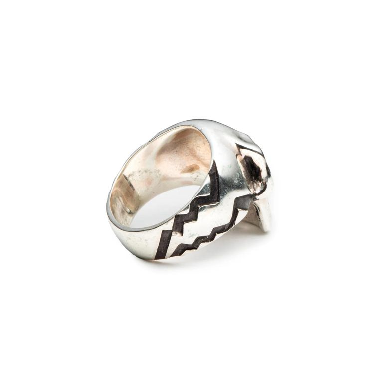 送料無料ライン対応ショップ限定キャンペーン CALEE - × D.O.D LUCKY SKULL RING ＜AMETHYST＞ (SILVER アクセサリー