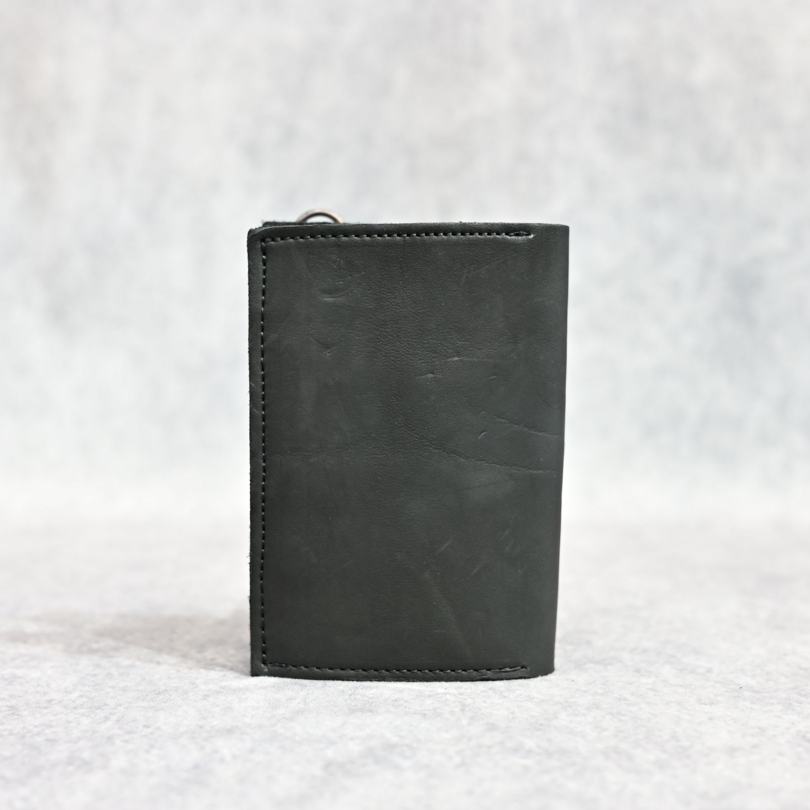 ダブルショルダーレザー製品染め 札入れ （BLACK / ブラック） 318-03