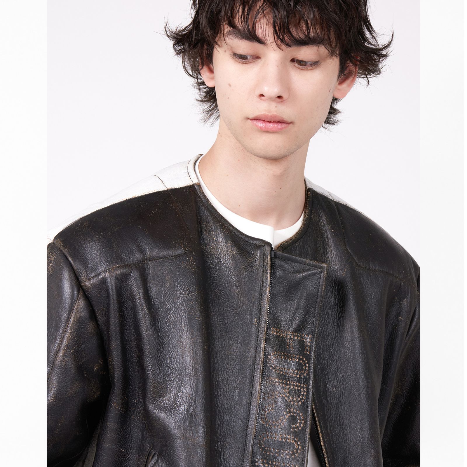 RACING JACKET LEATHER (BLACK) / レーシング レザージャケット （ブラック）