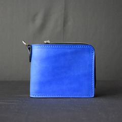 【当店限定品】 GUIDI オイルホース 二つ折り財布 （B.BLUE） ウォレット