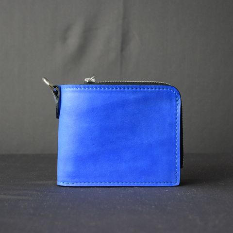 【当店限定品】 GUIDI オイルホース 二つ折り財布 （B.BLUE） ウォレット