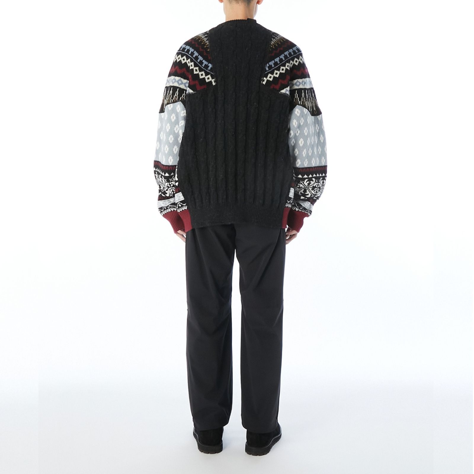 NORDIC PATTERN KNIT （CHARCOAL / チャコール） ノルディック ニット｜2262-KT20-030