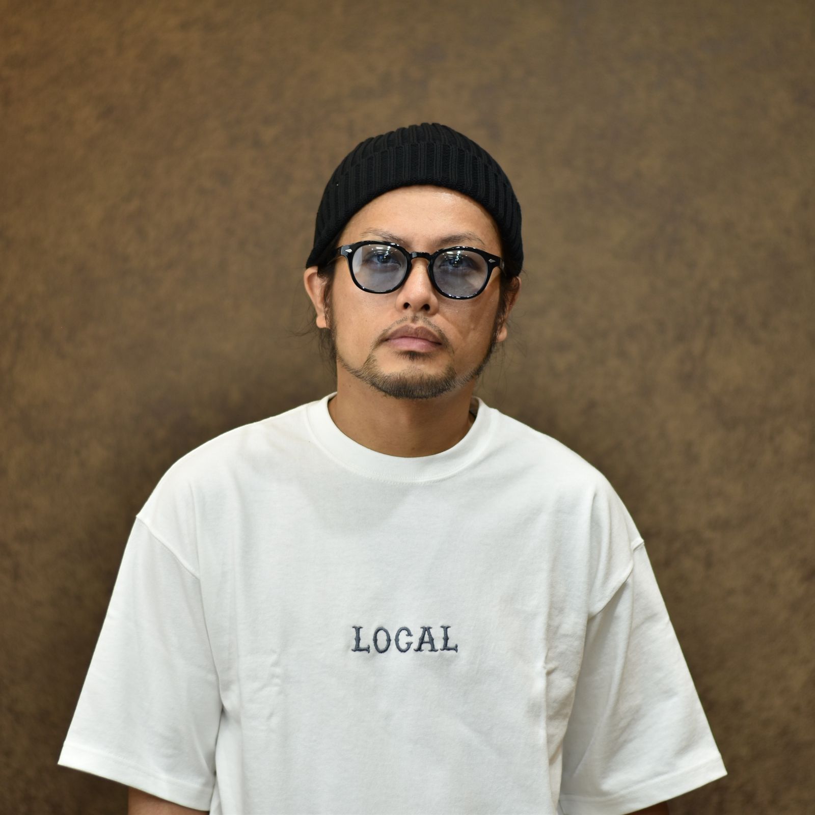 CUTRATE LOGO GLASSES (BLACK × BLUE) / カットレイト ロゴ グラシズ