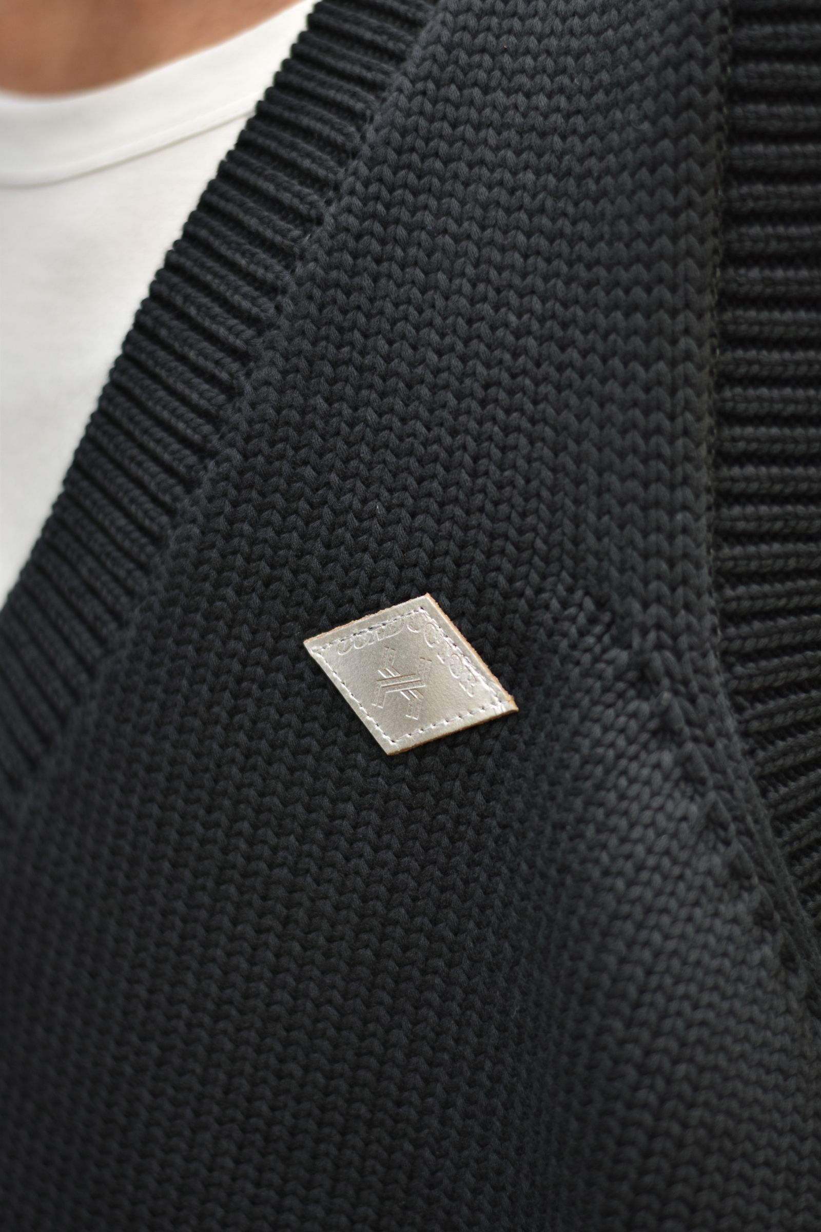COTTON KNIT VEST (BK)