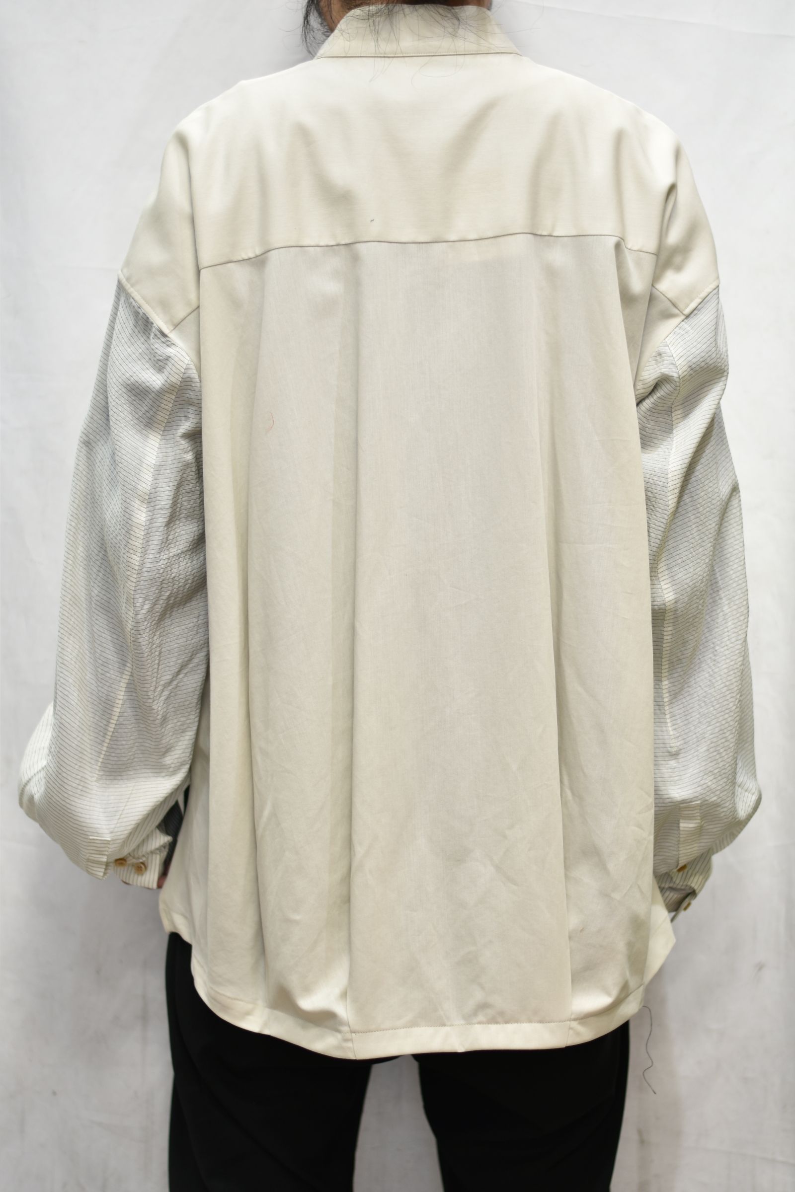 スタンドカラー ルーズシャツ / LB21SS-SH02-CP (ECUR×PIN BORDER)