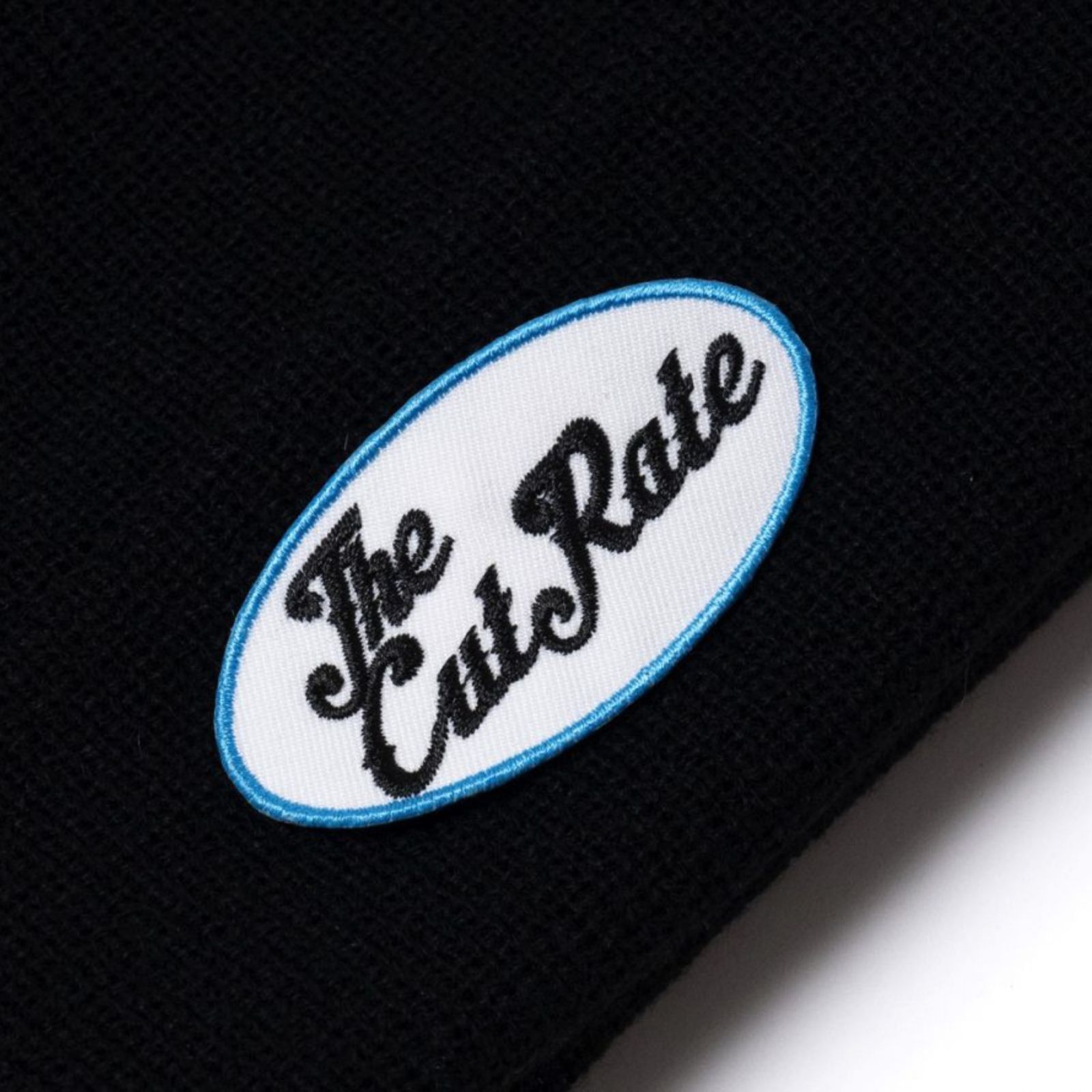 CUTRATE WAPPEN KNIT CAP (BLUE × BLACK) / カットレイト ワッペン ニットキャップ