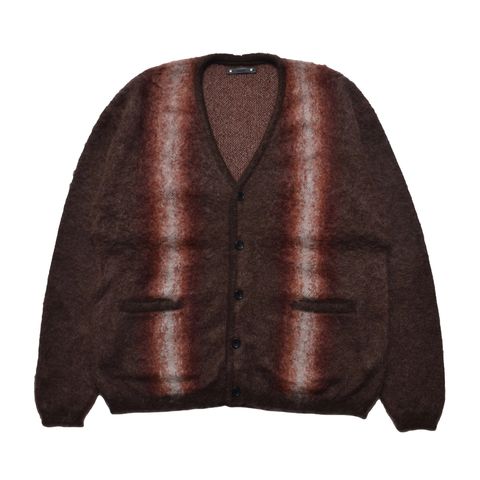 Fuzzy Stripe Mohair Knit Cardigan （BRT）｜ファジーストライプ モヘアニット カーディガン｜2509-6001