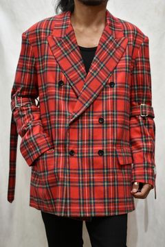 BELTEDBONDAGE DOUBLE BREASTED JKT (RED)