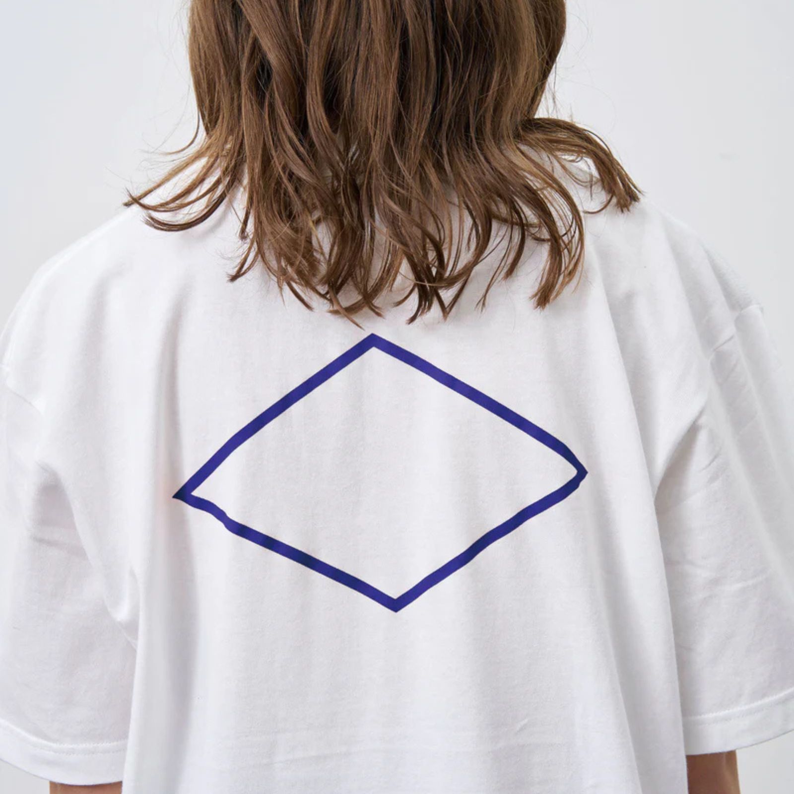 DIAMOND BACK TEE （WHITE）｜ダイアモンド プリント Tシャツ （ホワイト） 602-261-17