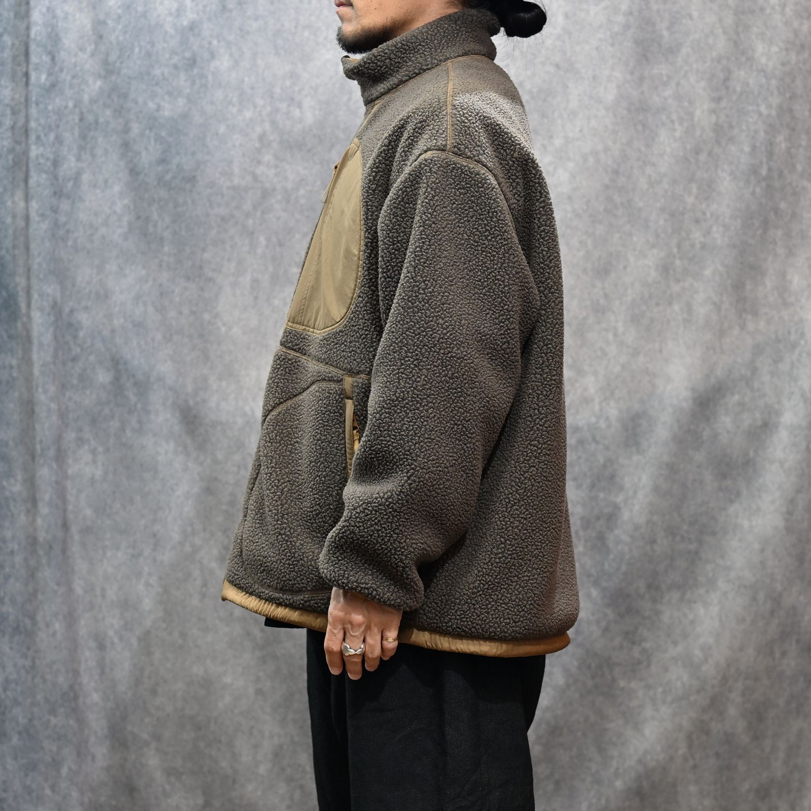 FLEECE LINER NYLON ZIP UP JACKET （BROWN）｜フリース リバーシブルジャケット （ブラウン） PC-022-3623-20