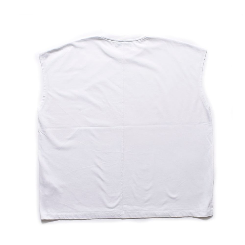 Big Nosleeve T-SH （WHITE） / ビック ノースリーブ Tシャツ （ホワイト） 2505-4006