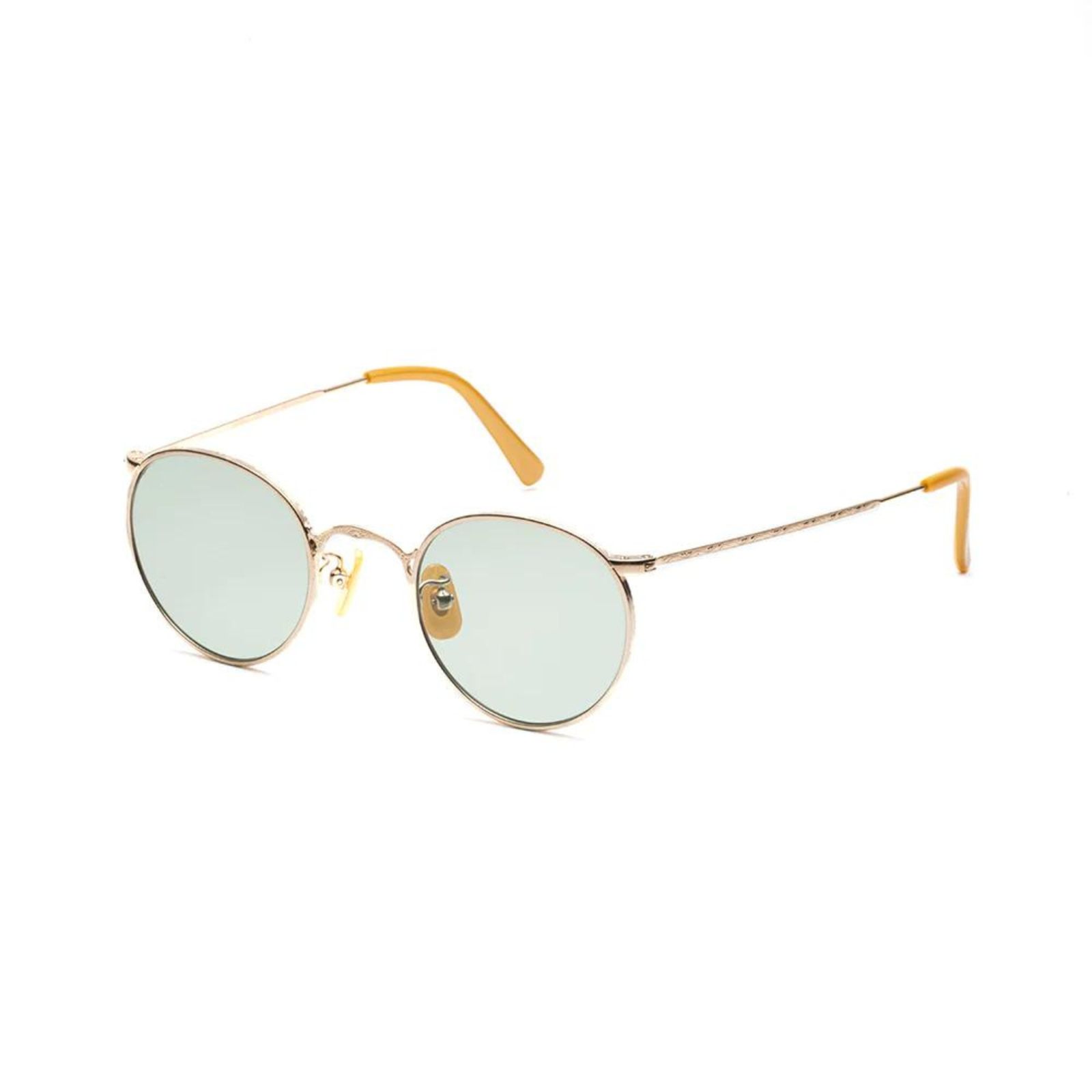 CALEE - VINTAGE TYPE CIRCLE METAL GLASSES (SILVER / BROWN