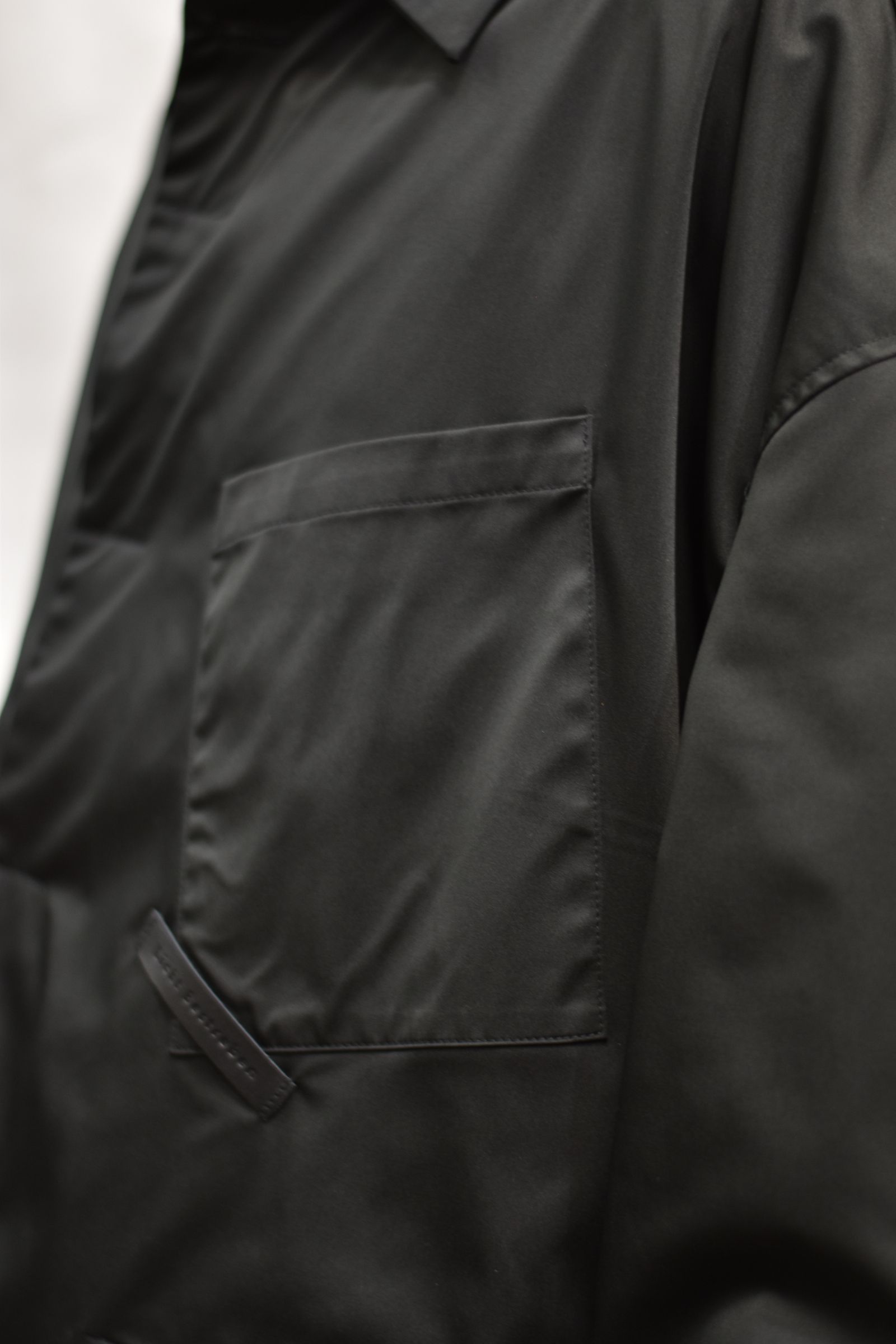 デタッチャブルカラーロングシャツコート / LB21FW-SH03-LN (BLACK)