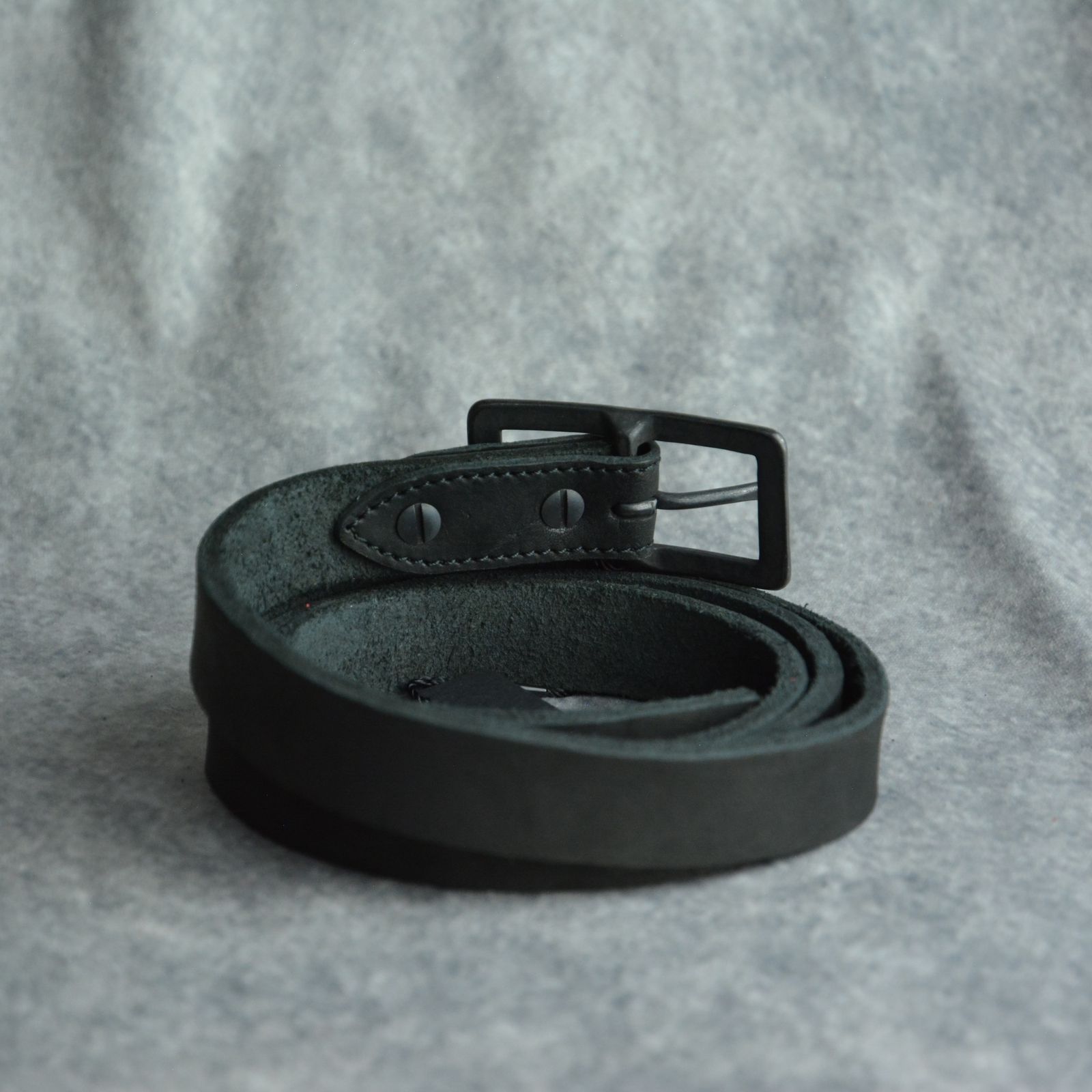 ダブルショルダー製品染め 25㎜ベルト （BLACK / ブラック）