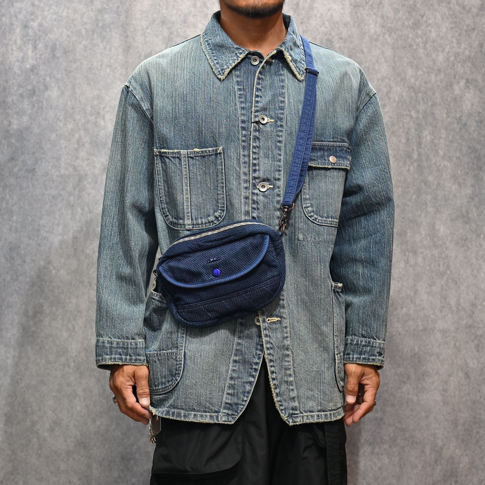 ほぼ未使用　ポータークラシック　KENDO ケンドー　ショルダーバッグ　刺し子 Porter Classic ポータークラシック SASHIKO KENDO 刺し子