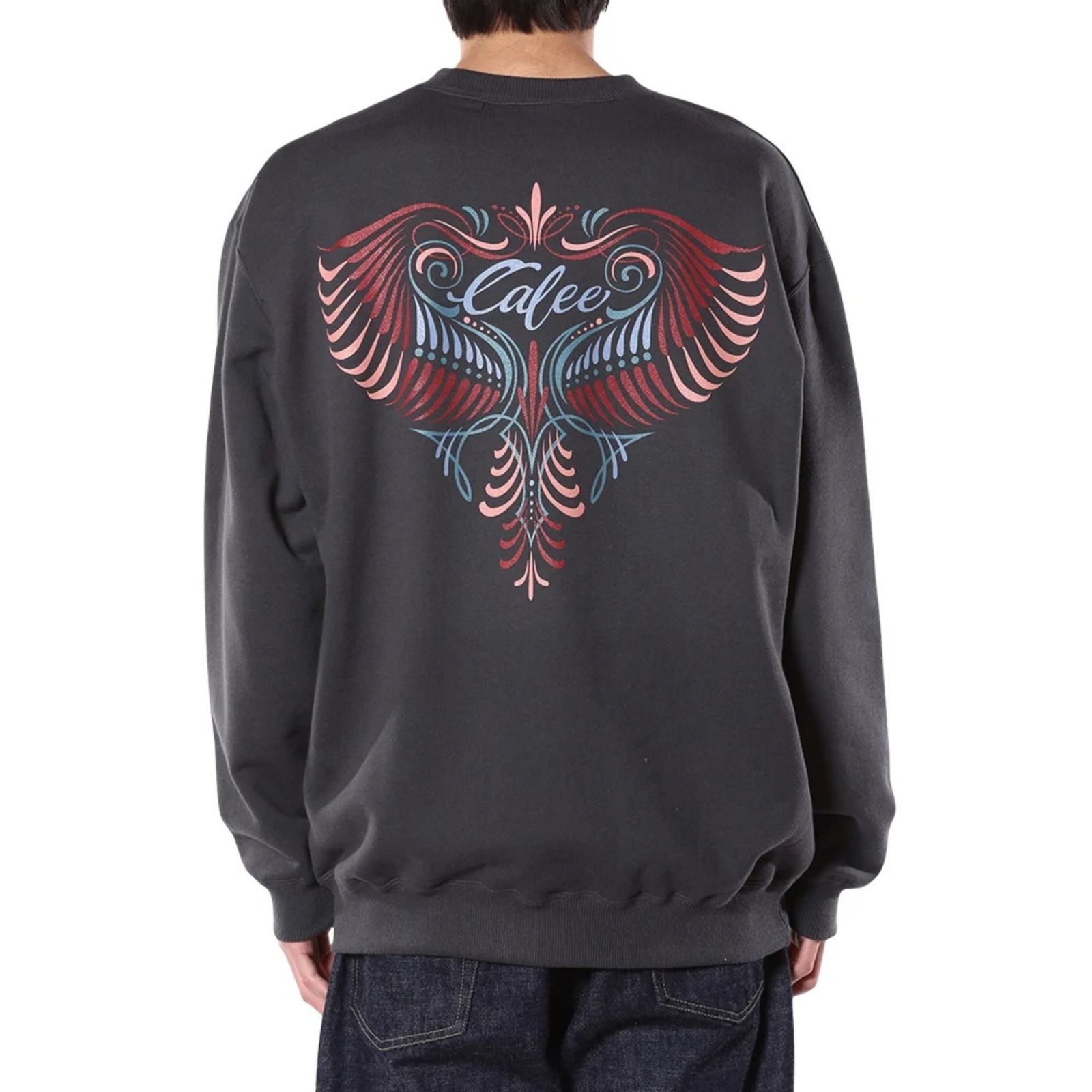 EAGLE PINSTRIPING CREW NECK SW ＜NATURALLY PAINT DESIGN＞ (INK BLACK)｜スウェット トレーナー｜CL-26AWNT005