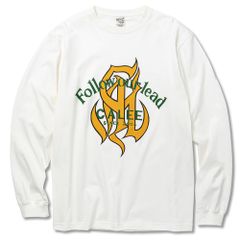 CAL Logo fol L/S t-shirt -Naturally paint design- (White) / ロングスリーブ Tシャツ