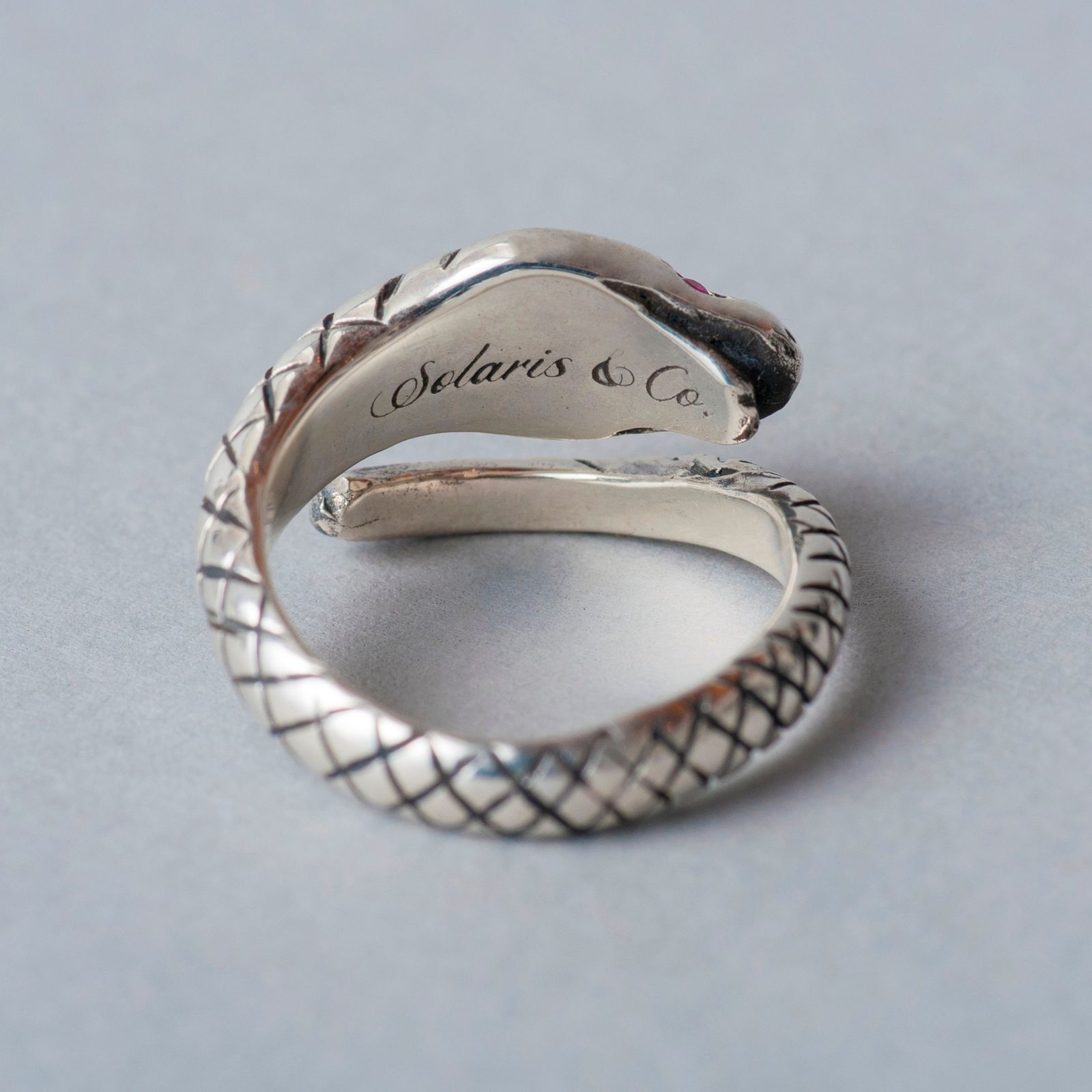 Silver925 Pinky Ring "SNAKEHEAD" (SILVER) / ピンキーリング