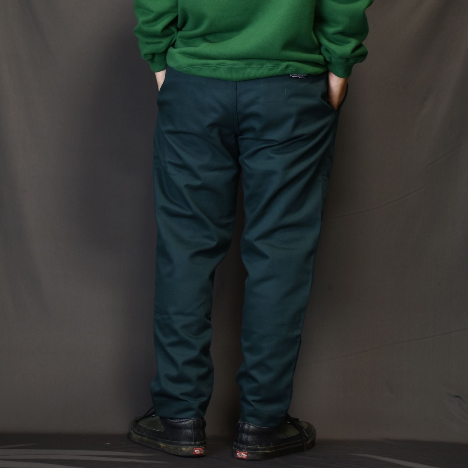 VINTAGE TYPE CHINO CLOTH TUCK TROUSERS (GREEN) / ヴィンテージタイプ チノクロス タックトラウザー