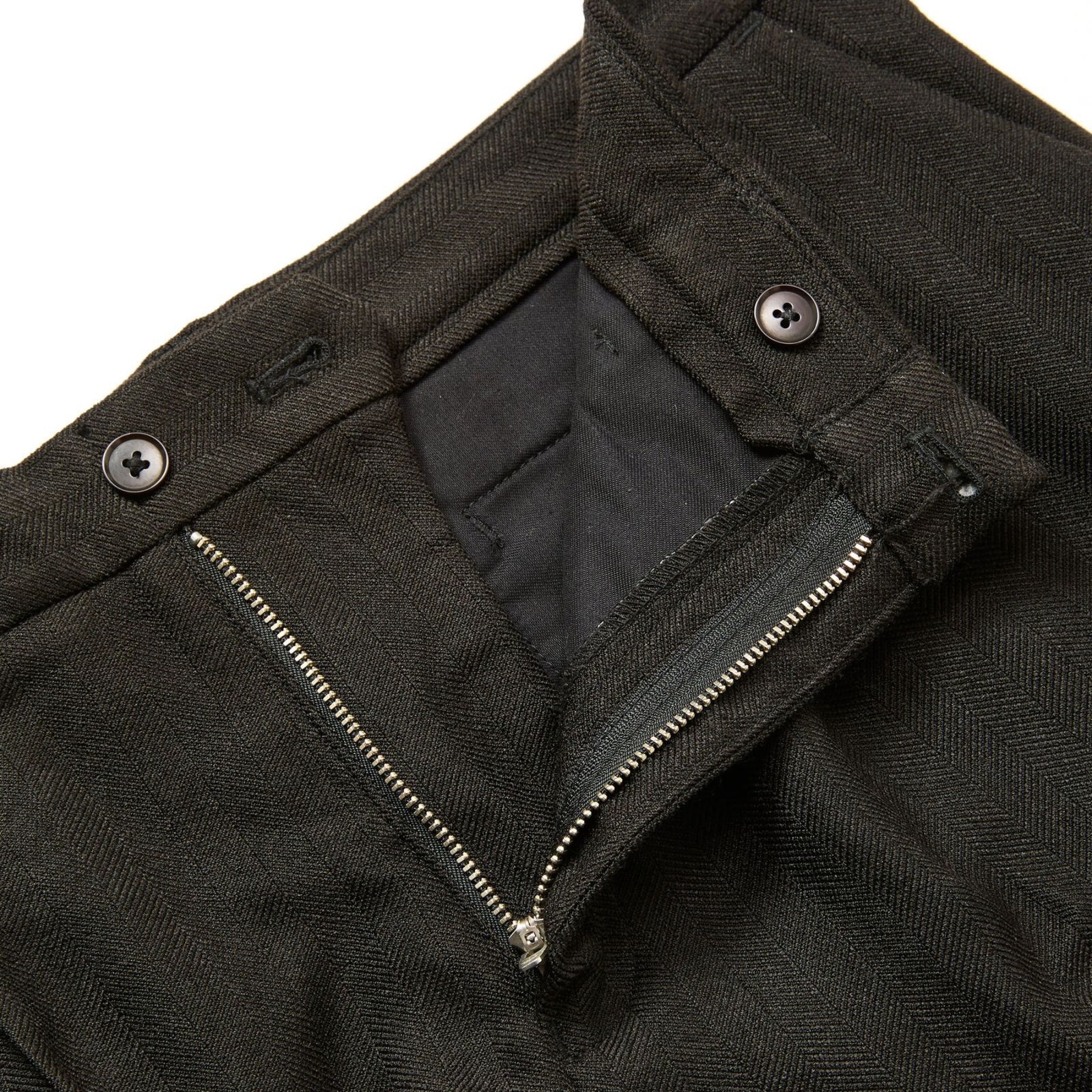 VINTAGE TYPE HERRINGBONE SLACKS (BLACK)|ヘリンボーン スラックス|CL-25AW032