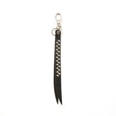 STUDS LEATHER SHORT KEY RING (BLACK)｜スタッズ レザー ショート キーリング キーホルダー｜CL-26AWLE008EX