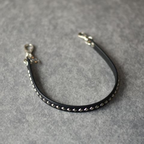 STUDS LEATHER WALLET CORD (BLACK) / スタッズ レザー ウォレットコード