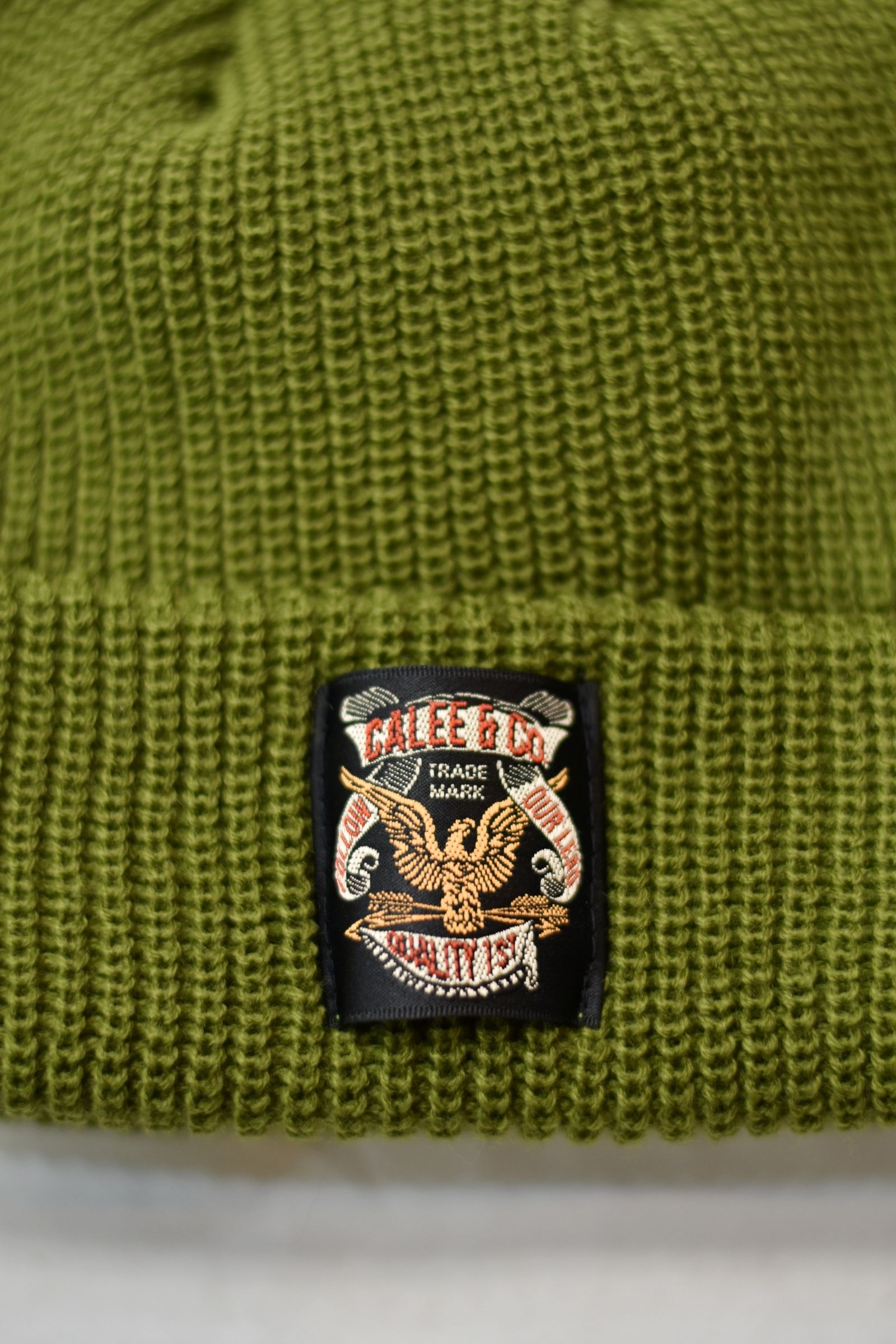 CALEE ACRYLIC WATCH CAP (OLIVE)