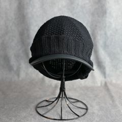 Furniture Leather つば付き ニットキャップ （BLACK / ブラック）