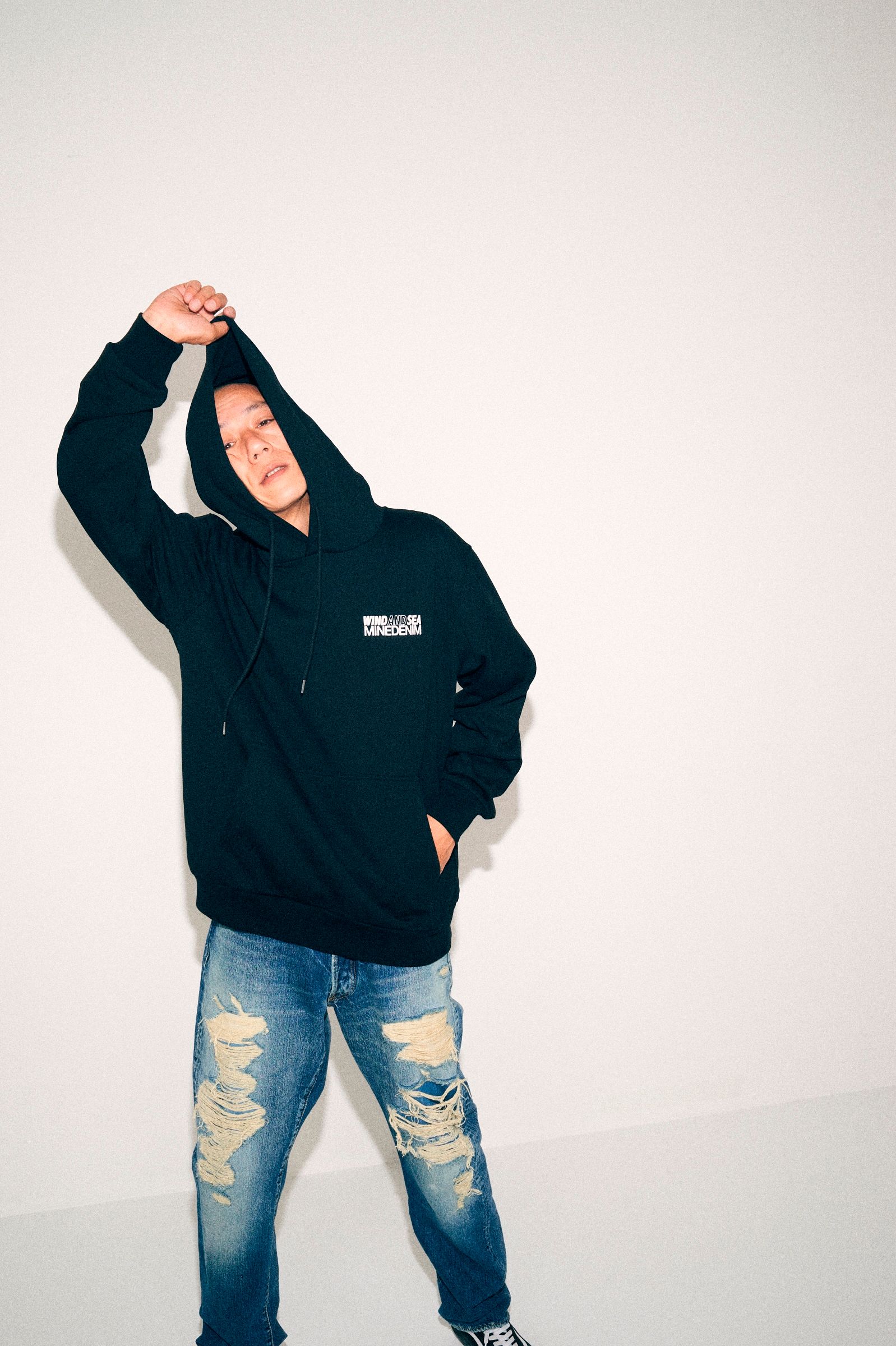 WIND AND SEA×MINEDENIM Photo Hoodie （BLK / ブラック）