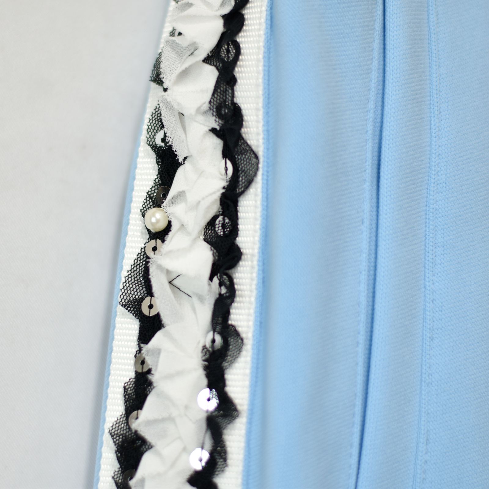 el conductorH - FRILL SIDE LINE JERSEY TROUSERS (BLUE