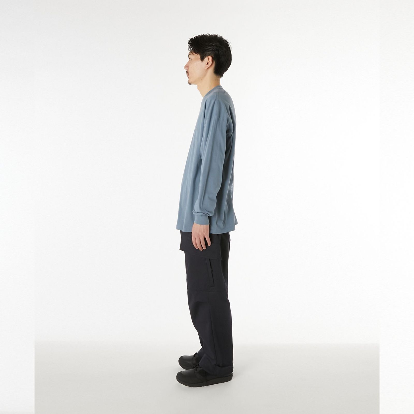 EXCHANGE SERVICE TOPS T-SHIRT （MIX BLUE）｜ロングスリーブTシャツ パックT｜9252-CS12-014