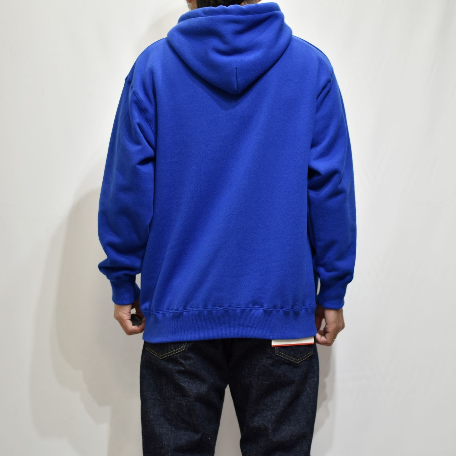 CALEE RC LOGO PULLOVER HOODIE (BLUE)