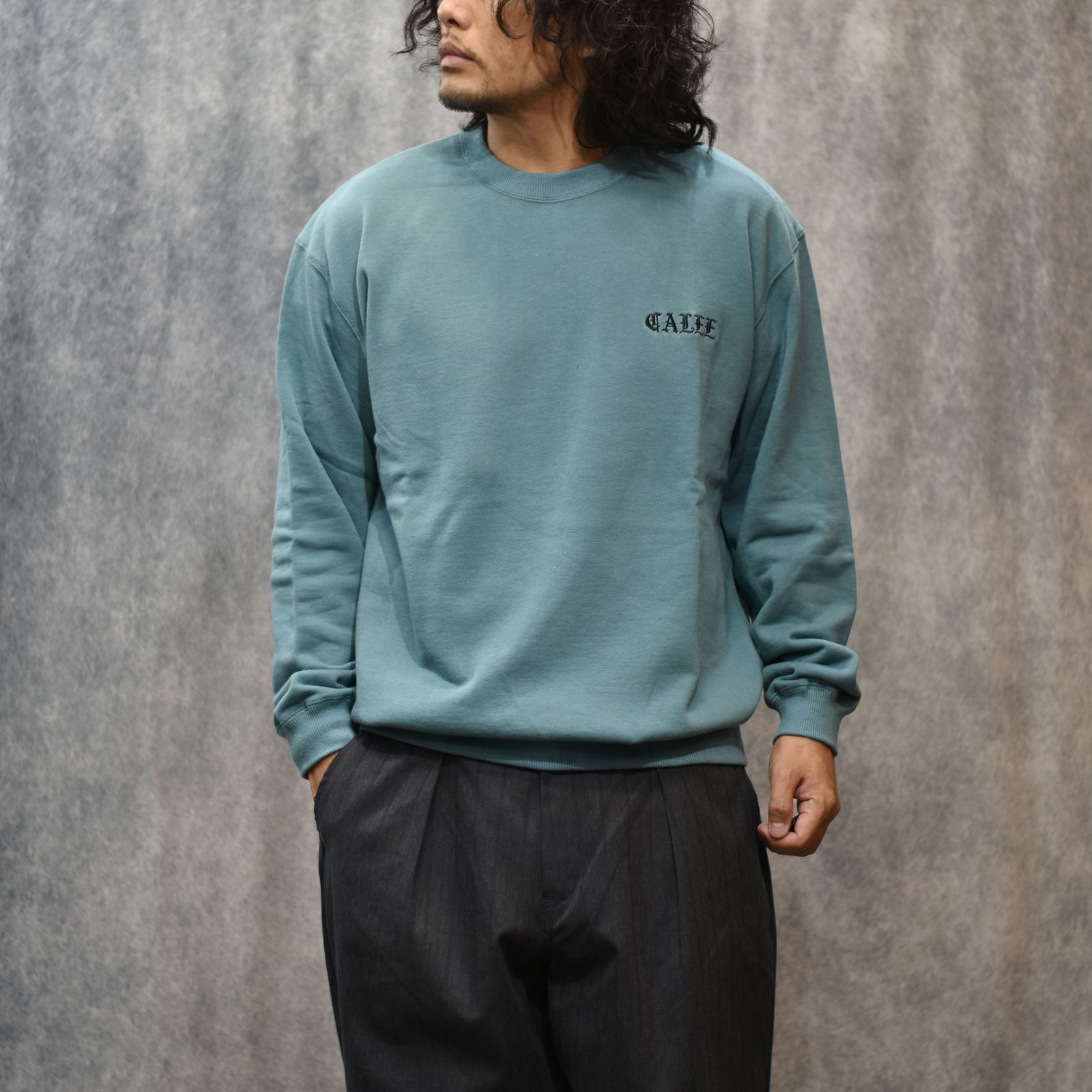 SYNDICATE RETRO WESTERN GIRL CREW NECK SW (TURQUOISE BLUE)｜クルーネック スウェット トレーナー｜CL-25AW029