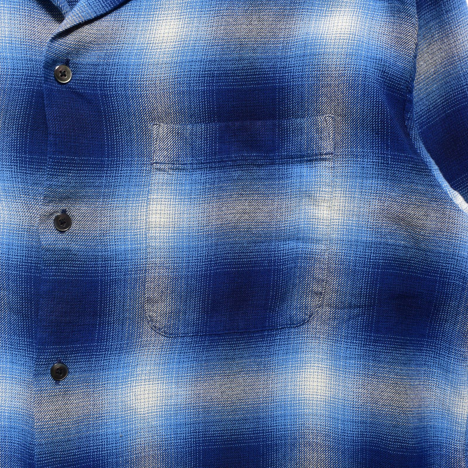 R.Flannel Ombre Open Collar SH （BPT） ｜フランネル オンブレーチェックシャツ｜2604-5002