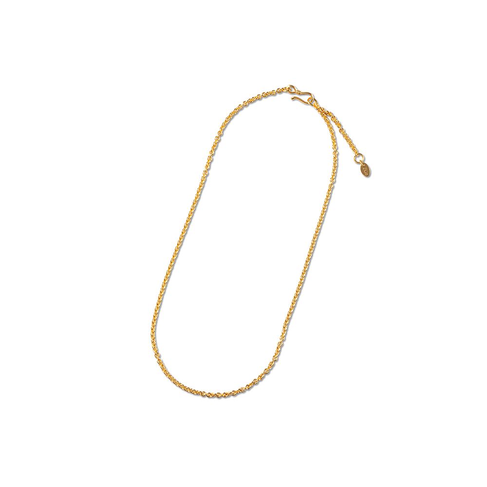 CALEE - SILVER NECKLACE CHAIN / SHORT (GOLD) / シルバーネックレス