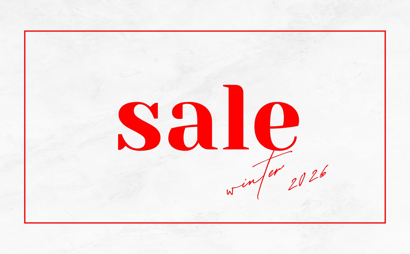 2026 WINTER SALE｜開催中