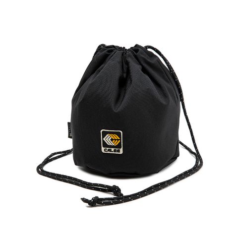 Cordura fabric tm logo purse (Black) / コーデュラ トレードマークロゴ 巾着ポーチ