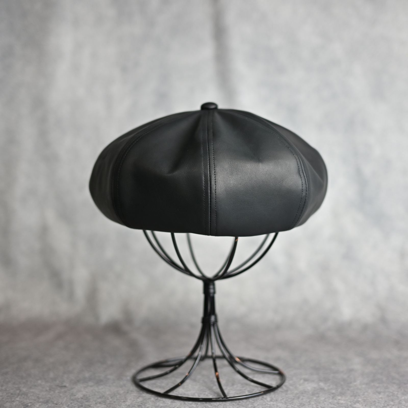× ISAMU KATAYAMA BACKLASH SMOOTH LEATHER CASQUETTE （BLACK） / レザーキャスケット （ブラック）
