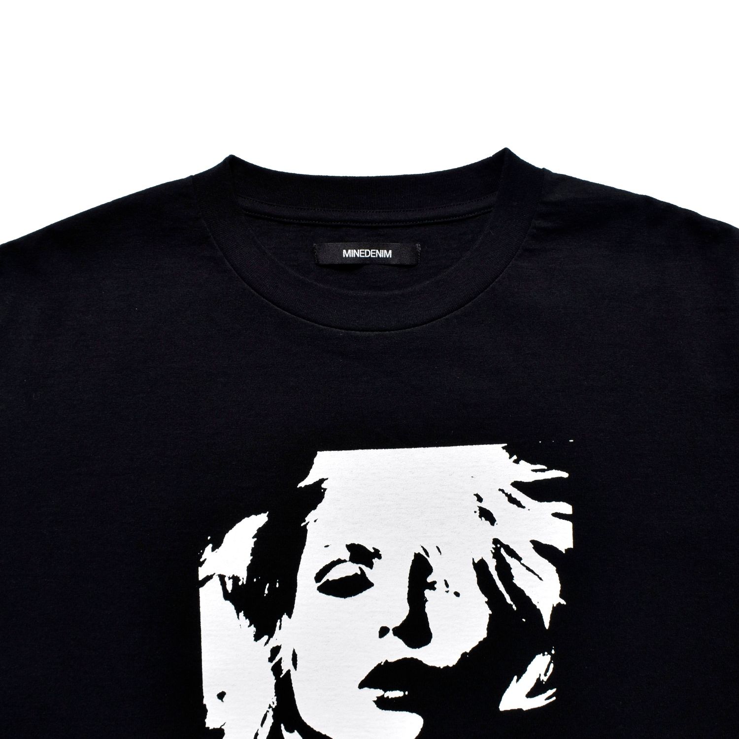 Monochrome Two tone Face Crewneck T-SH （BLK） / プリント Tシャツ （ブラック） 2504-4001