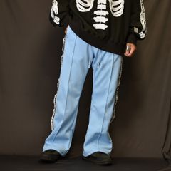 FRILL SIDE LINE JERSEY TROUSERS (BLUE) / フリル サイドライン ジャージパンツ