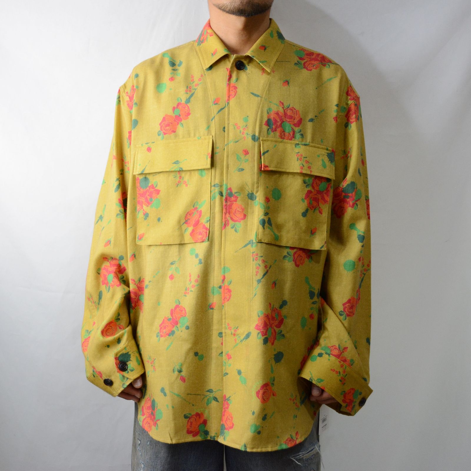 ORIGINAL FLOWER PRINT SHIRT （ROSE DRIP） / フラワー柄 プリントシャツ