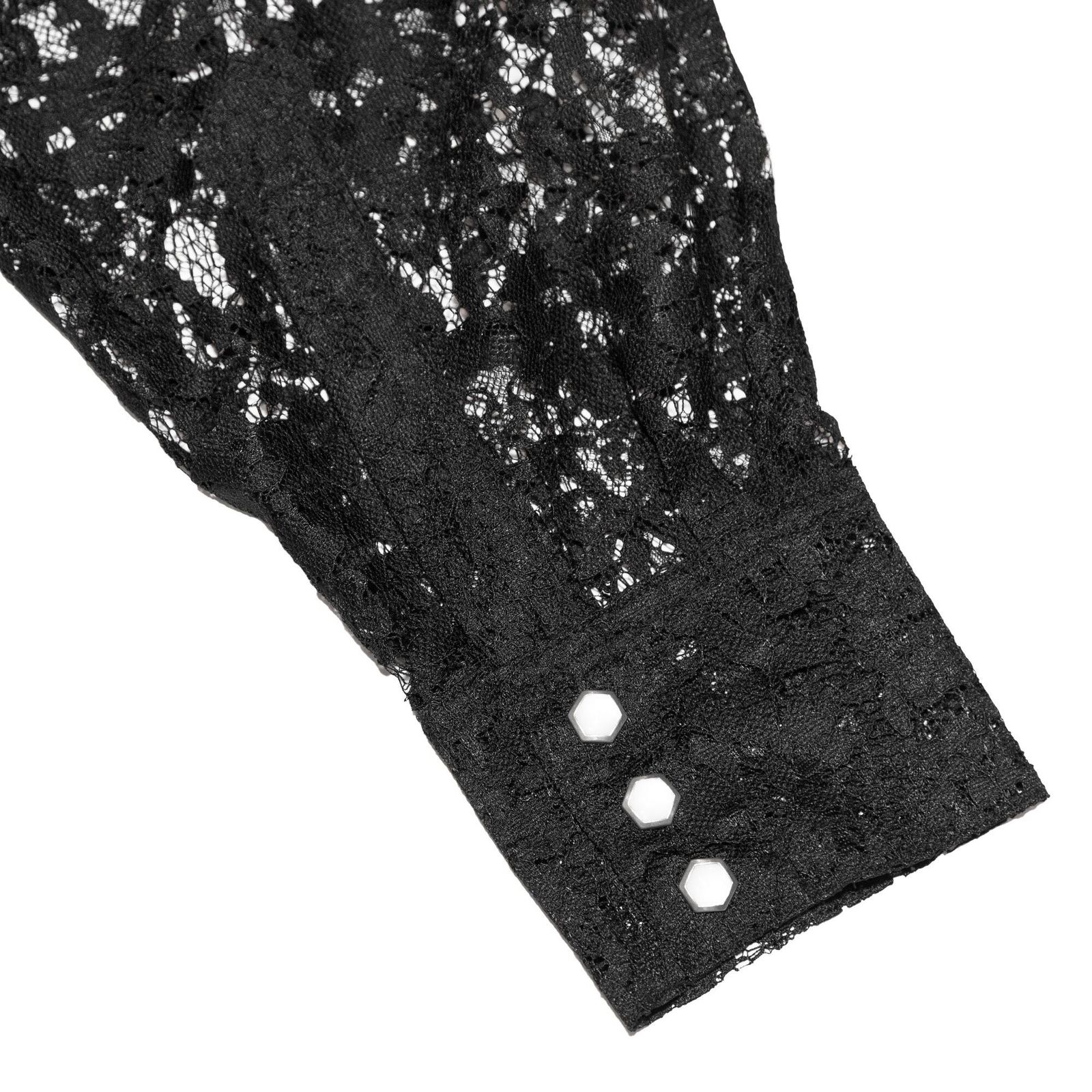 FLOWER LACE WEATERN SHIRT (BK)