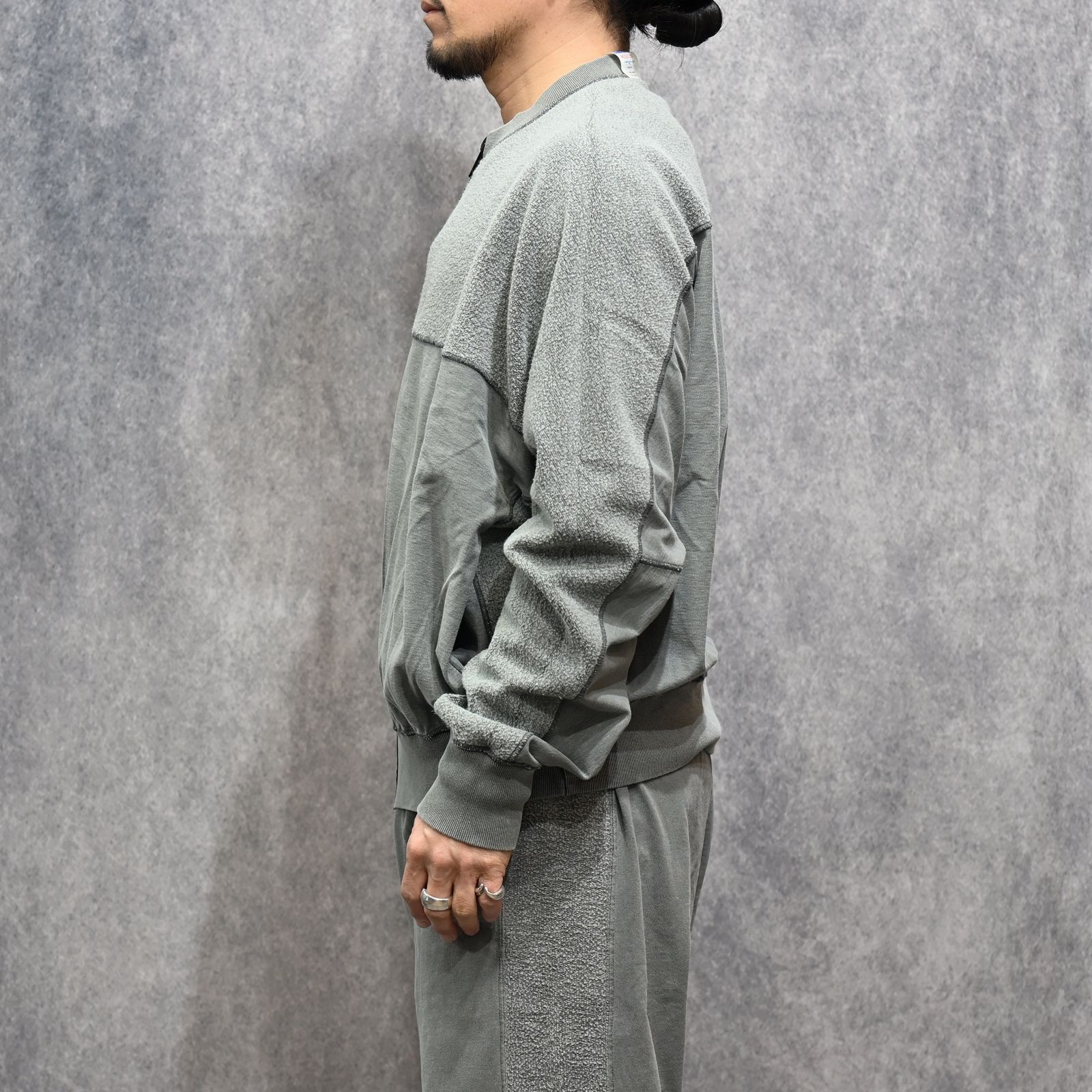 N.HOOLYWOOD × Champion｜REVERSIBLE CARDIGAN （GRAY / グレー）｜リバーシブルカーディガン｜C8-D020