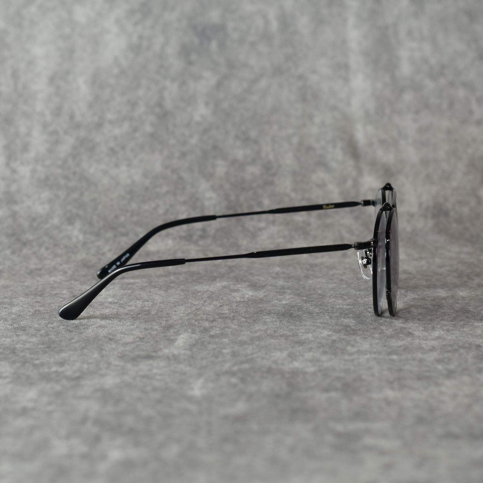 FLIP UP TYPE CIRCLE METAL GLASSES (BLACK/BLACK) / フリップアップタイプ サークルメタル サングラス