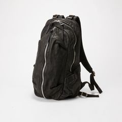 ITALY SHOULDER GARMENT-DYED BACKPACK （BLACK）｜イタリーショルダー製品染め 0.8mm リュック｜243-03