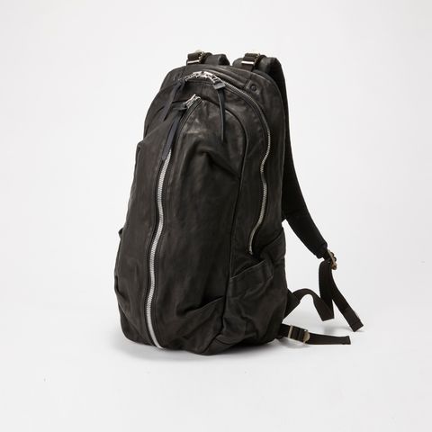 ITALY SHOULDER GARMENT-DYED BACKPACK （BLACK）｜イタリーショルダー製品染め 0.8mm リュック｜243-03