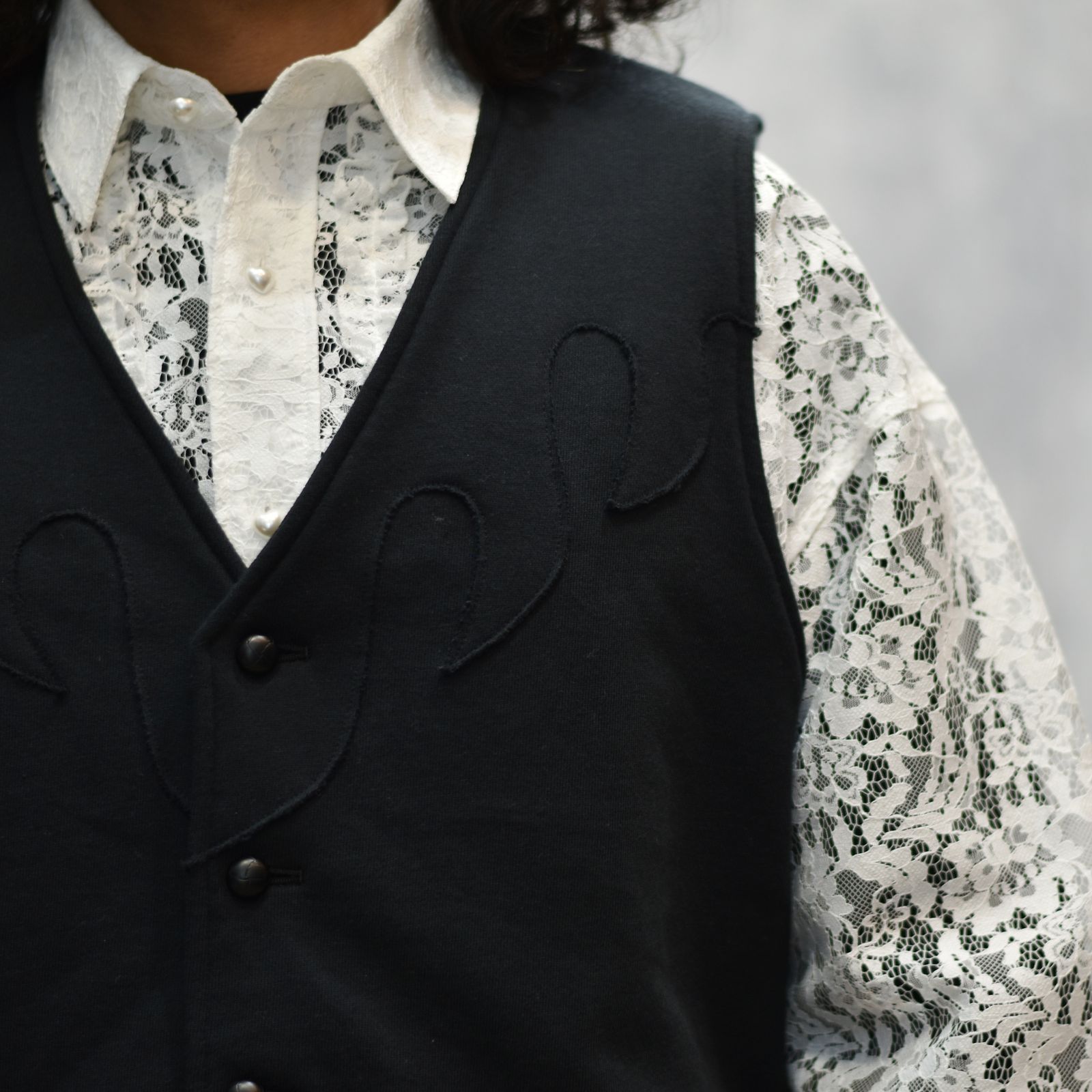 COTTON WESTERN SWITCH VEST (BK)｜ウエスタン ベスト｜PD26SJ06